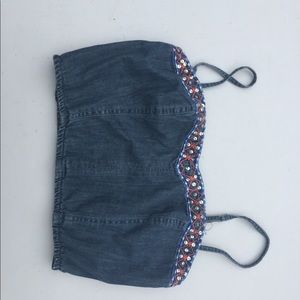 Hollister denim crop top